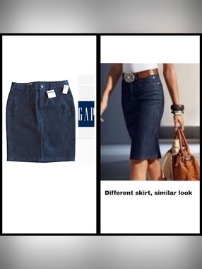 GAP Dark Blue Denim Pencil Skirt